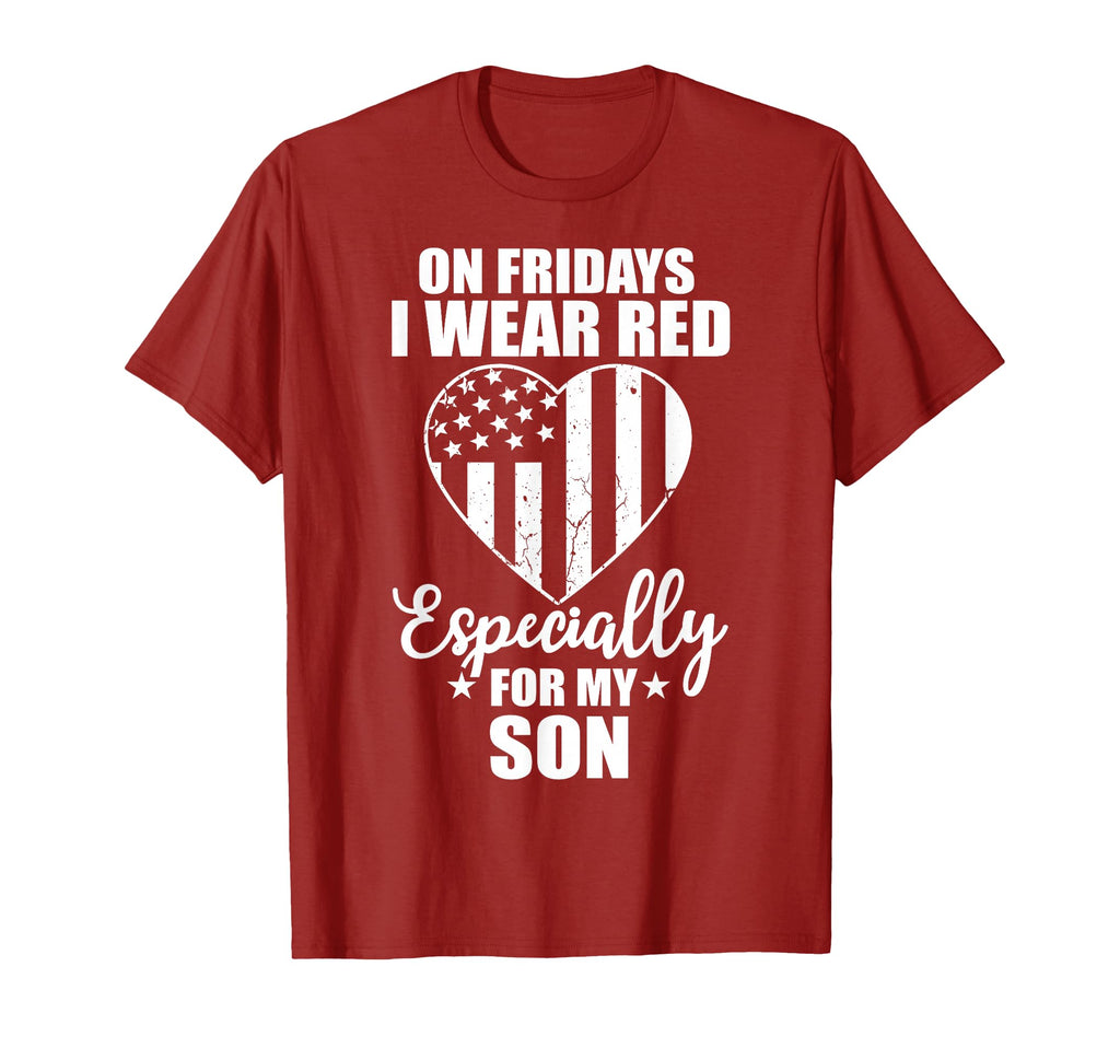 Red Friday My Son Military Troops T-Shirt - Minimalist Print Men Women - T-Shirt, Sweatshirt, Hoodie