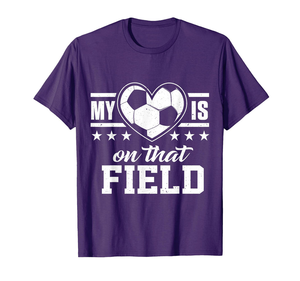 My Heart Is That Soccer Field Mom Dad T-Shirt - Minimalist Print for Adults - T-Shirt, Sweatshirt, Hoodie