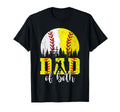Dad Both Baseball Softball Fathers Day T-Shirt - Minimalist Print Unisex - T-Shirt, Sweatshirt, Hoodie