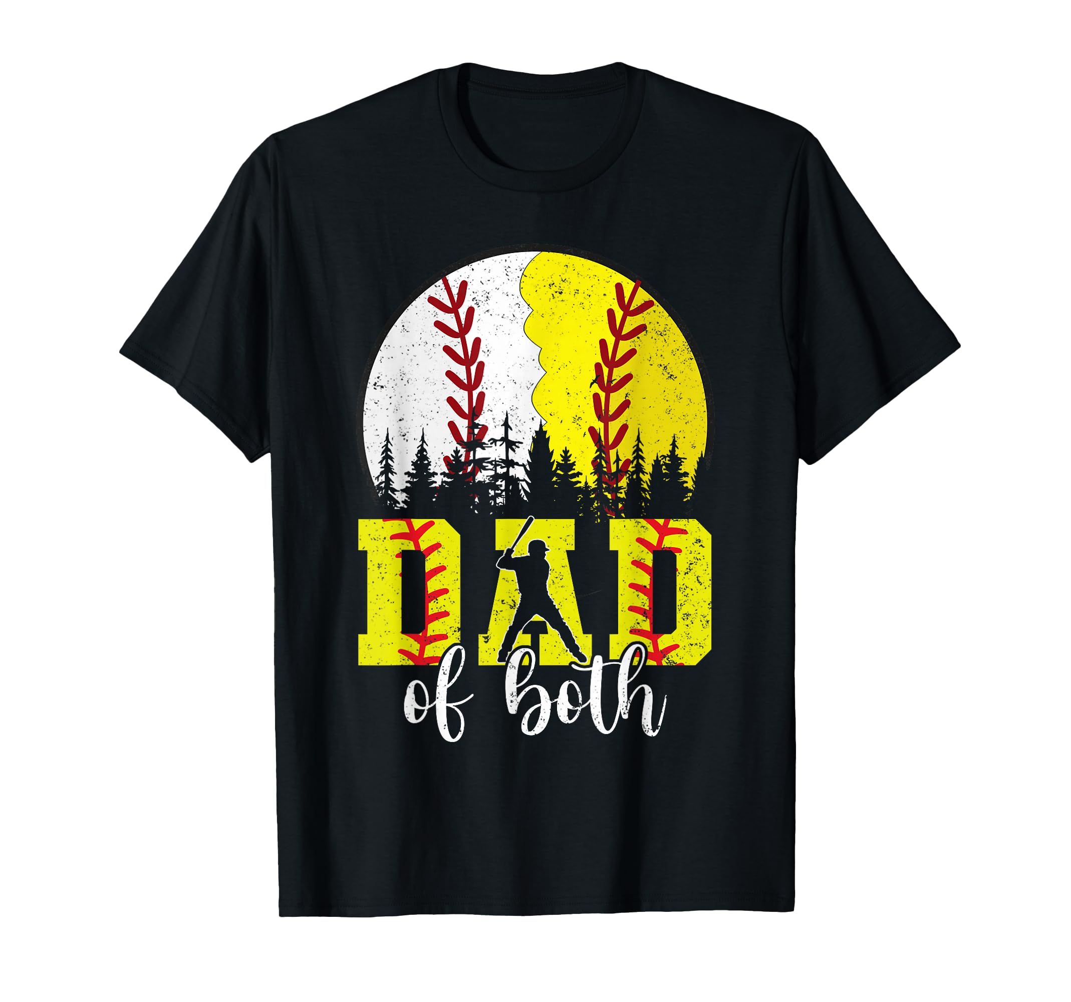 Dad Both Baseball Softball Fathers Day T-Shirt - Minimalist Print Unisex - T-Shirt, Sweatshirt, Hoodie