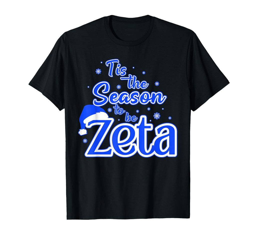 Tis Season To Be Zeta Santa Hat T-Shirt - Minimalist Print Unisex - T-Shirt, Sweatshirt, Hoodie