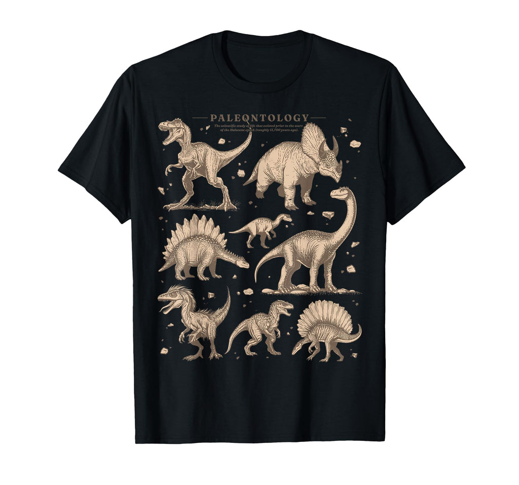 Paleontology Dinosaur Nerdy Science T-Shirt - Minimalist Print Unisex - T-Shirt, Sweatshirt, Hoodie