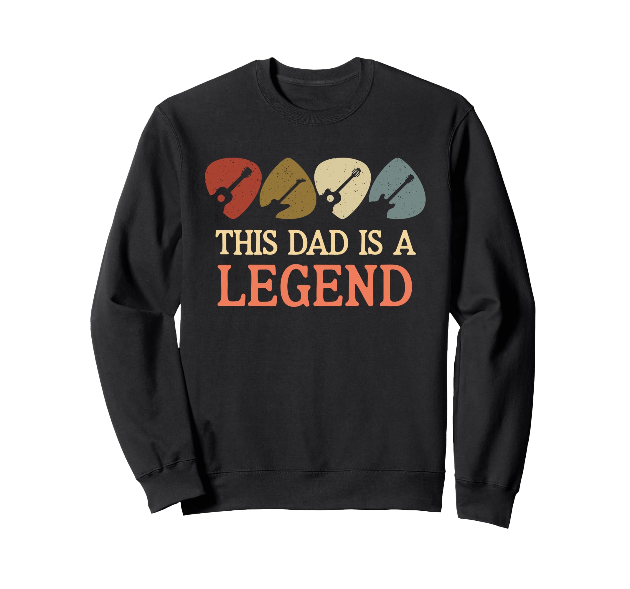 This Dad Is Legend Guitar Pick Sweatshirt - Custom Art Print Unisex - T-Shirt, Sweatshirt, Hoodie