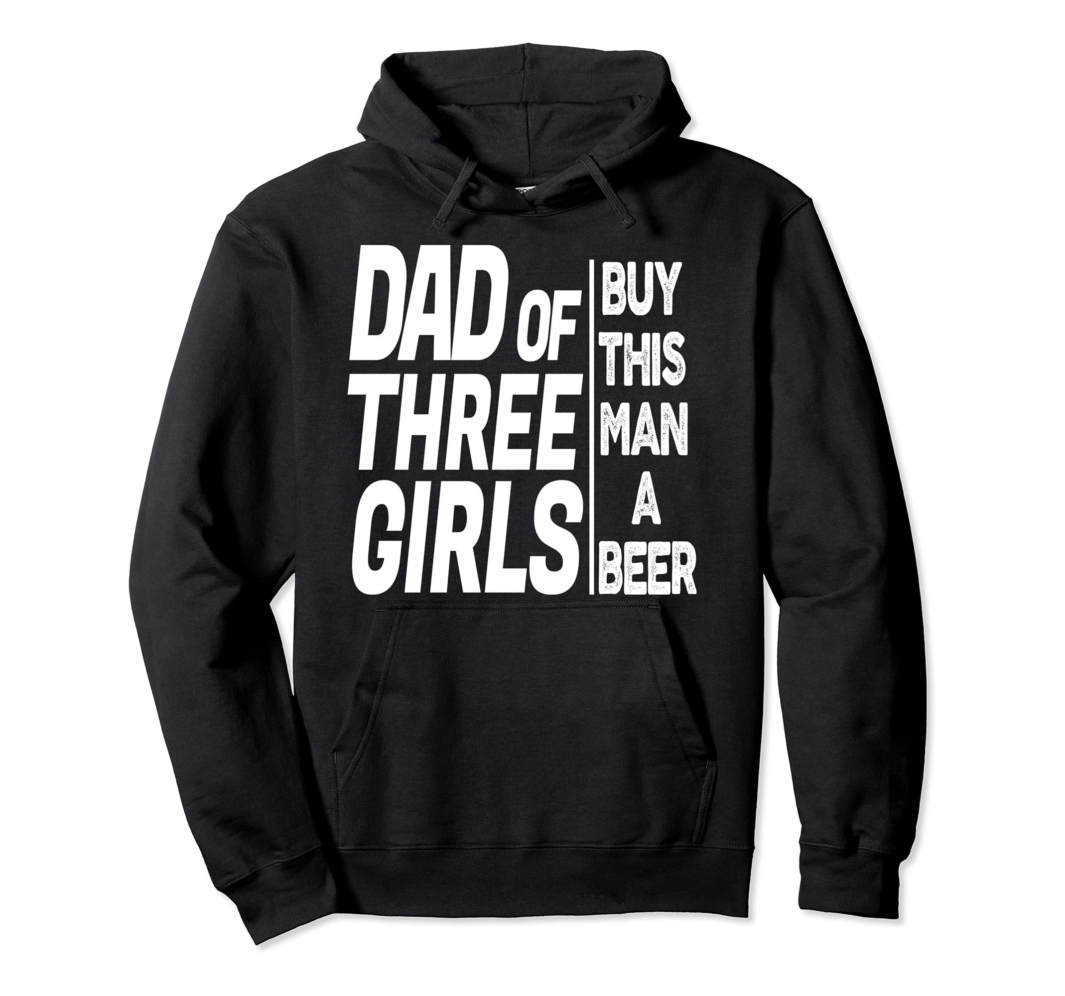 Funny Daddy Dad Three Fathers Day From Hoodie - Unique Graphic Men Women - T-Shirt, Sweatshirt, Hoodie