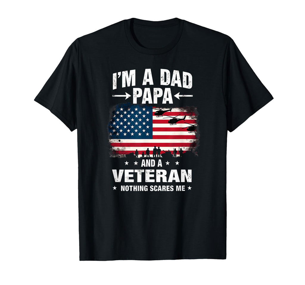 Us Flag Im Dad Papa Veteran Grandpa T-Shirt - Novelty Apparel for Adults - T-Shirt, Sweatshirt, Hoodie
