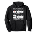 Funny Trucker Truck Shifting Manual Hoodie - Fun Novelty Design Men Women - T-Shirt, Sweatshirt, Hoodie