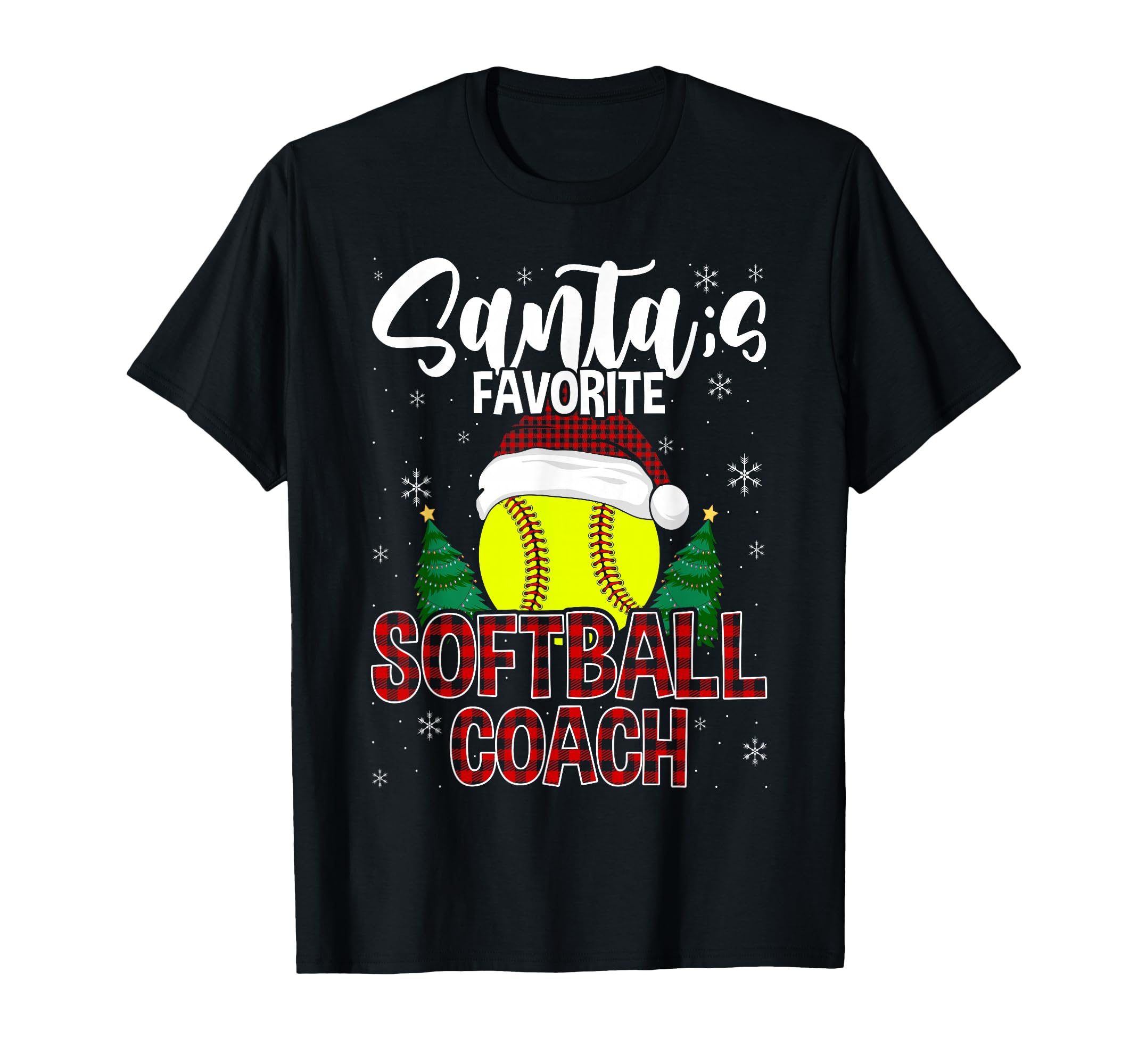 Funny Santas Favorite Softball Coach T-Shirt - Minimalist Print for Adults - T-Shirt, Sweatshirt, Hoodie