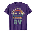 Never Underestimate Dog Dad Rv T-Shirt - Fun Novelty Design Men Women - T-Shirt, Sweatshirt, Hoodie