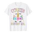 Cousin Birthday Unicorn Floral Family T-Shirt - Custom Art Print Unisex - T-Shirt, Sweatshirt, Hoodie