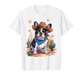 French Bulldog Cowboy Dog Western T-Shirt - Graphic Print Men Women - T-Shirt, Sweatshirt, Hoodie