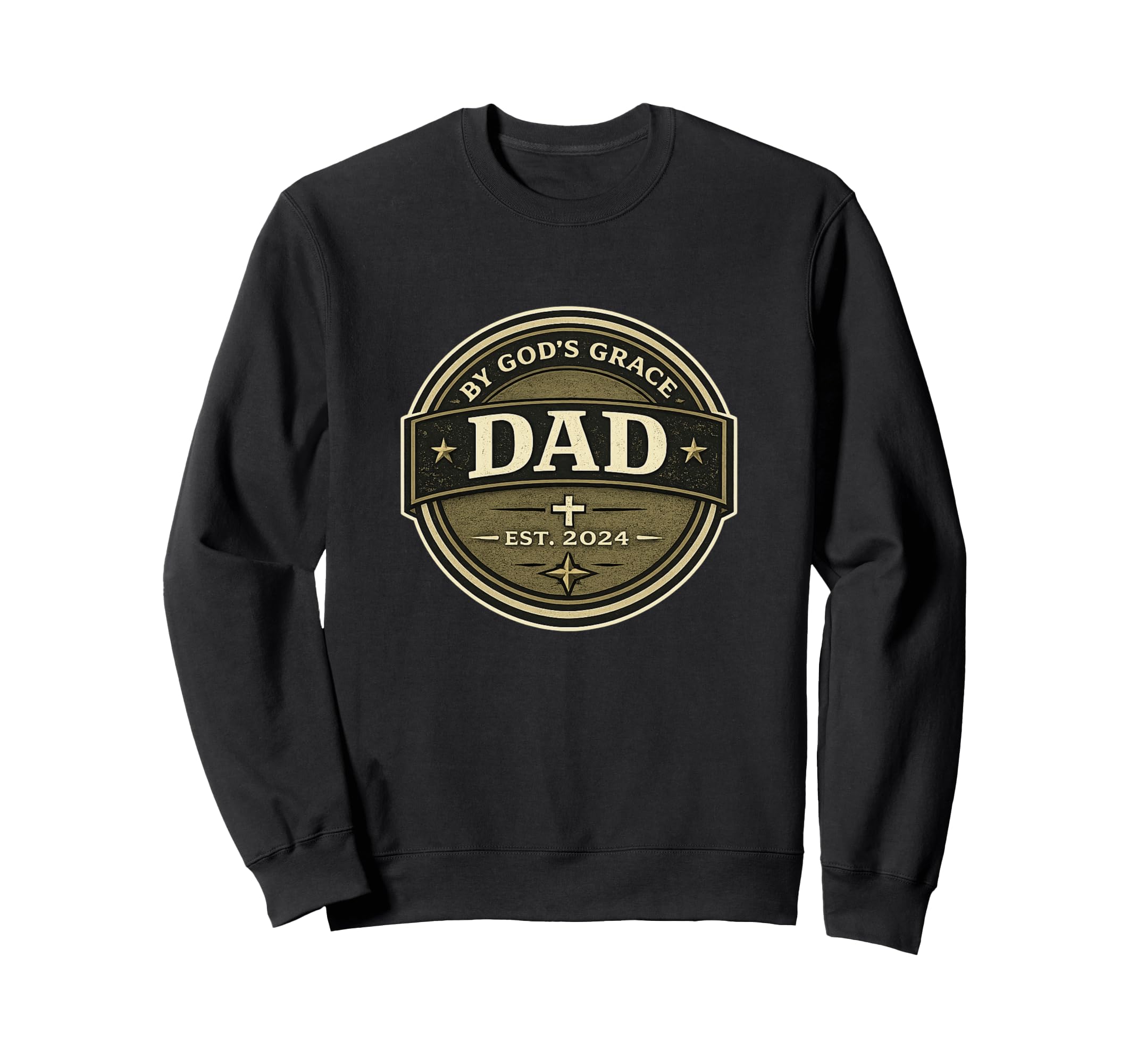 Gods Grace Dad Est 2024 Sweatshirt - Aesthetic Graphic for Adults - T-Shirt, Sweatshirt, Hoodie