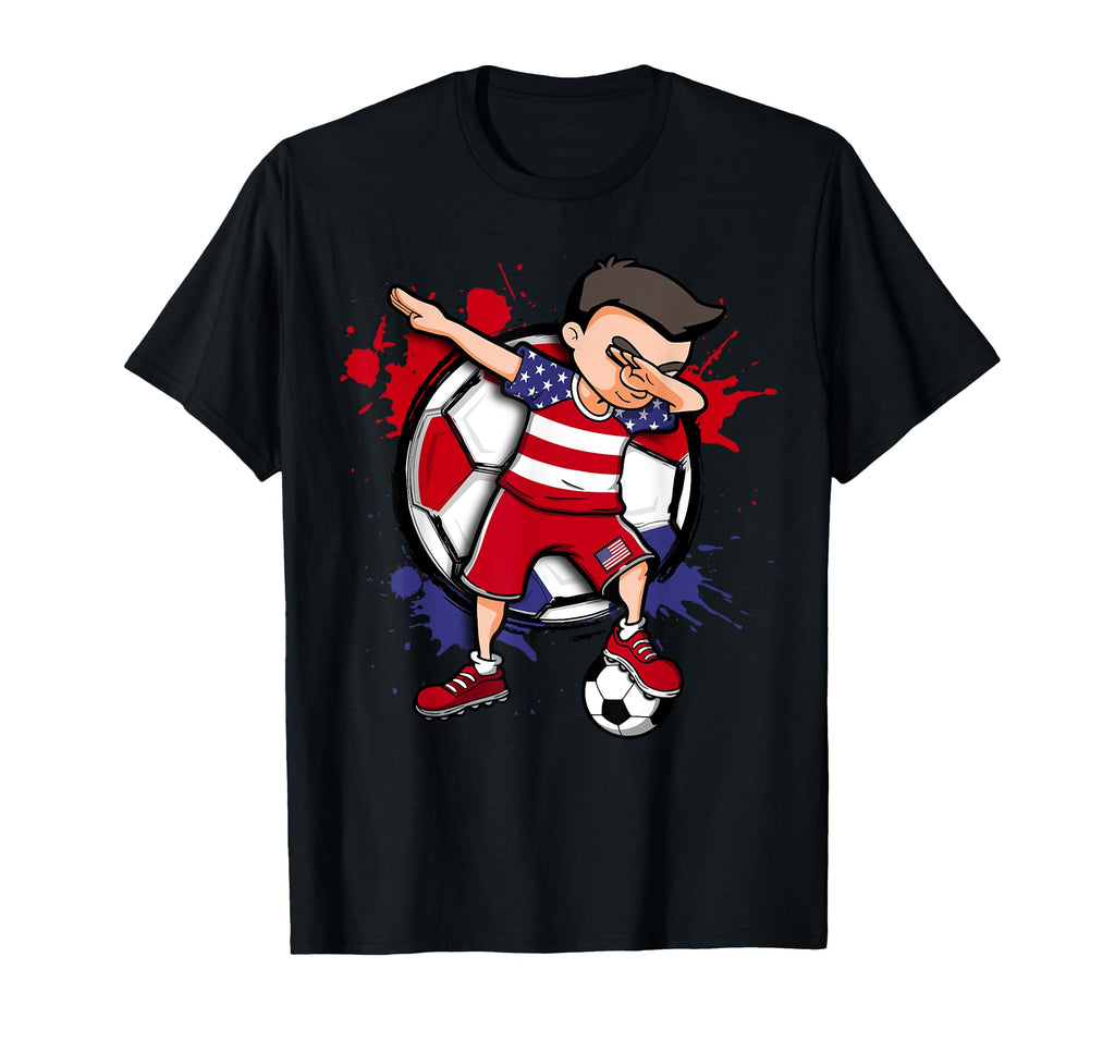 Dabbing Soccer America Soccer Lovers T-Shirt - Custom Art Print Men Women - T-Shirt, Sweatshirt, Hoodie