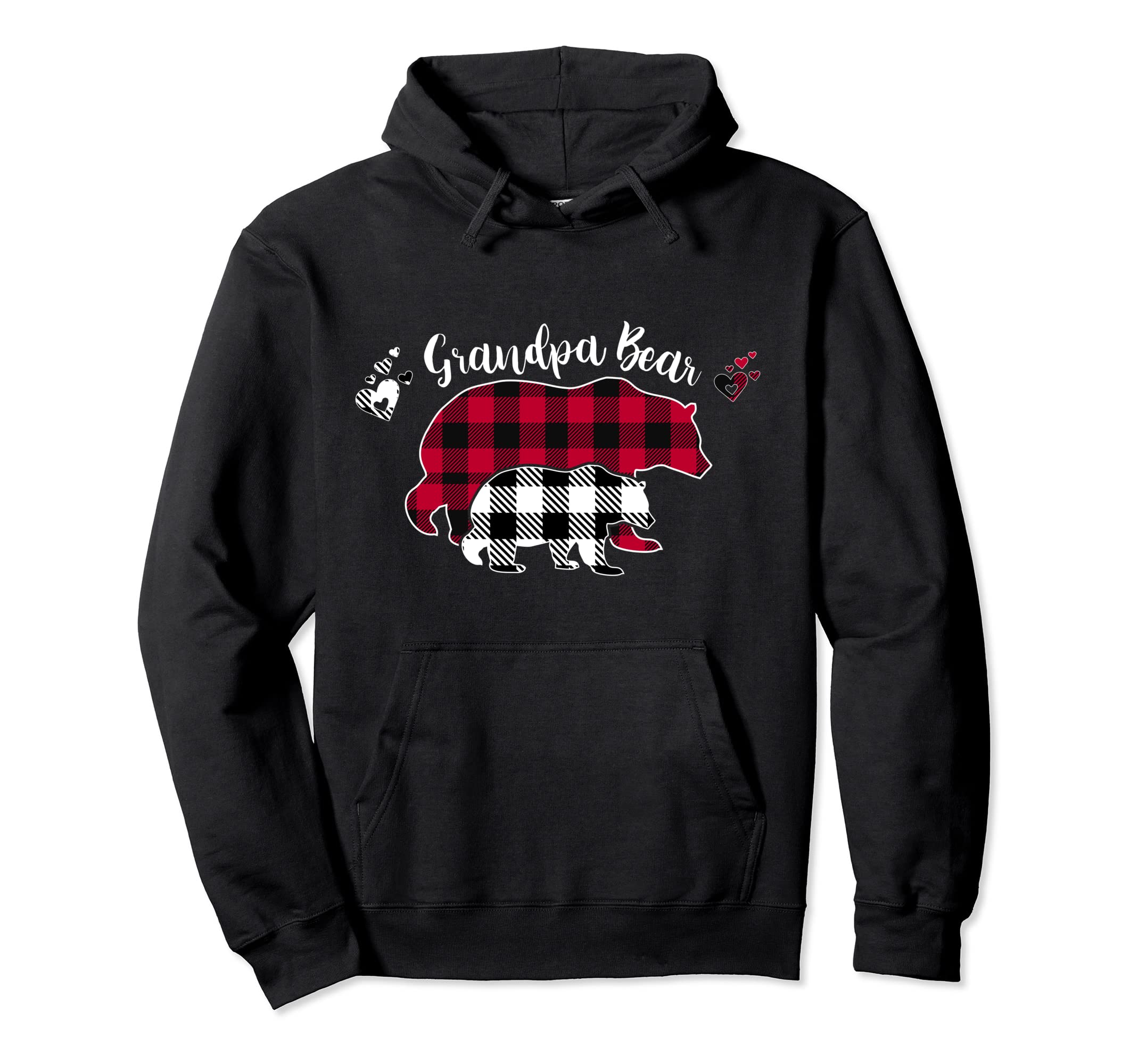 Grandpa Bear Pajama Grey Red Hoodie - Casual Everyday Wear for Adults - T-Shirt, Sweatshirt, Hoodie
