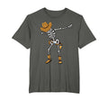 Dabbing Skeleton Cowboy Hat T-Shirt - Minimalist Print for Adults - T-Shirt, Sweatshirt, Hoodie