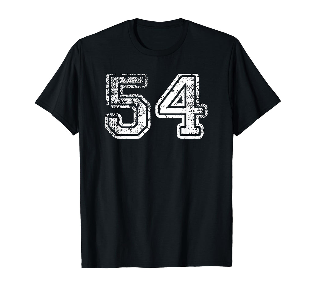 Number 54 Baseball Football Soccer T-Shirt - Casual Everyday Wear Unisex - T-Shirt, Sweatshirt, Hoodie