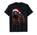 Boykin Spaniel Santa Hat Lights Dog T-Shirt - Custom Art Print Men Women - T-Shirt, Sweatshirt, Hoodie