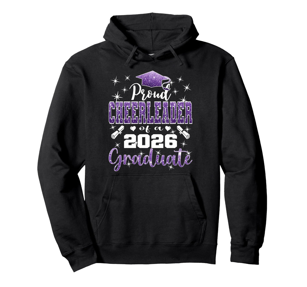 Super Proud Cheerleader 2026 Graduate Hoodie - Unique Graphic Unisex - T-Shirt, Sweatshirt, Hoodie