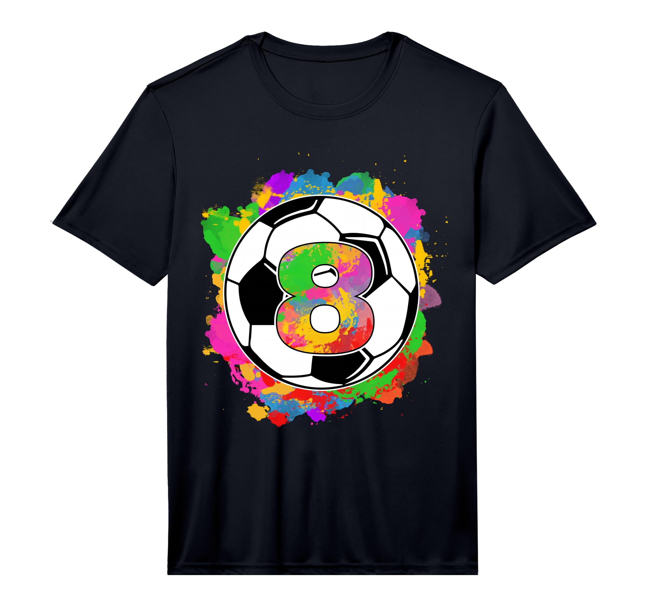 8Th Birthday Soccer Ball 8 Years Old T-Shirt - Minimalist Print Men Women - T-Shirt, Sweatshirt, Hoodie