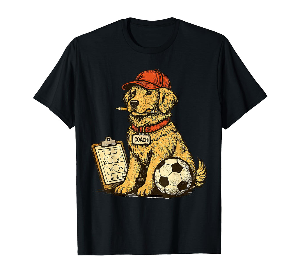 Golden Retriever Dog Sports Soccer T-Shirt - Fun Novelty Design Men Women - T-Shirt, Sweatshirt, Hoodie