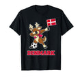 Denmark Soccer Reindeer Danish Flag T-Shirt - Unique Graphic Men Women - T-Shirt, Sweatshirt, Hoodie