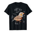 Zebra Finch Anatomy Funny Pet Bird T-Shirt - Aesthetic Graphic Men Women - T-Shirt, Sweatshirt, Hoodie