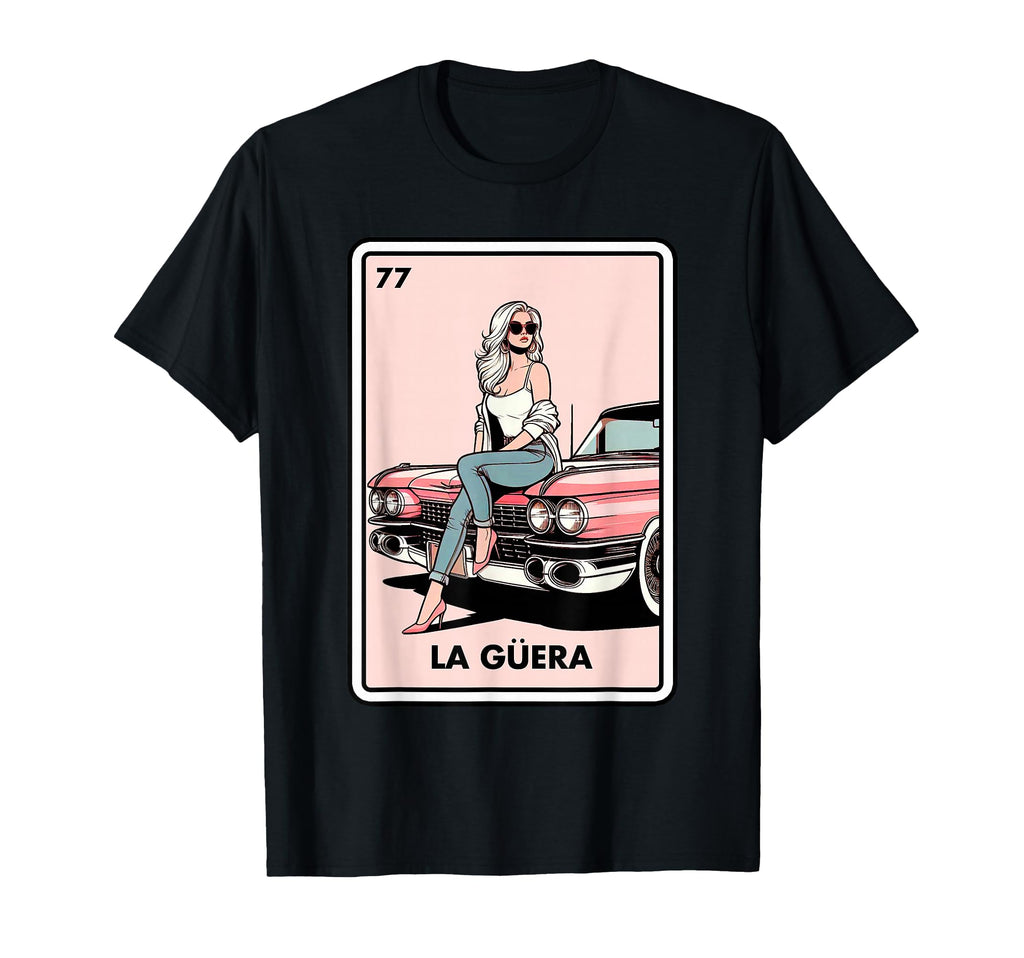Mexican Chicana Chingona La Guera T-Shirt - Custom Art Print Unisex - T-Shirt, Sweatshirt, Hoodie