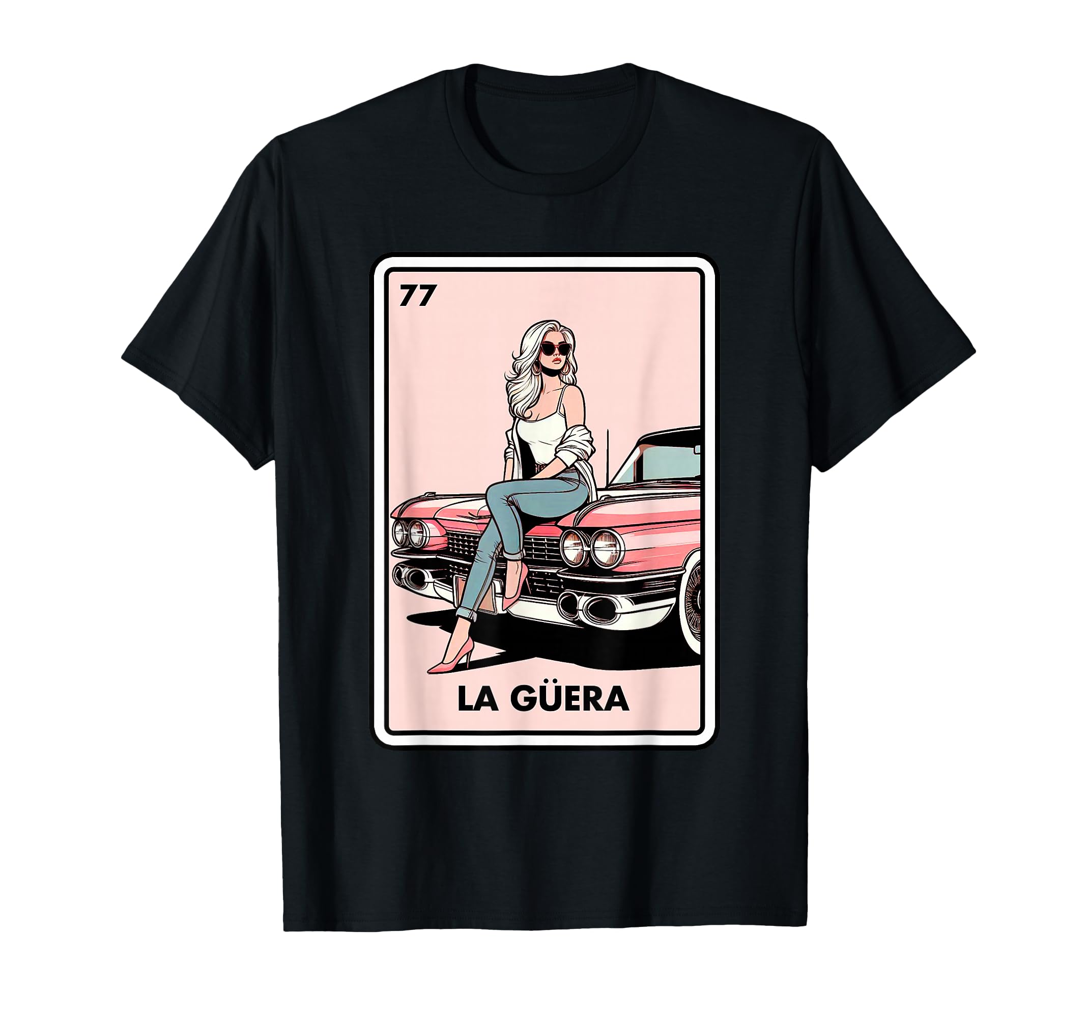 Mexican Chicana Chingona La Guera T-Shirt - Custom Art Print Unisex - T-Shirt, Sweatshirt, Hoodie