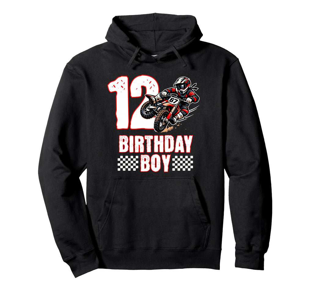 Motocross Birthday Dirt Bike 12Th Hoodie - Minimalist Print Unisex - T-Shirt, Sweatshirt, Hoodie