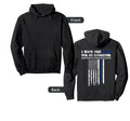 Dad Back Blue Daughter Thin Blue Hoodie - Casual Everyday Wear Men Women - T-Shirt, Sweatshirt, Hoodie