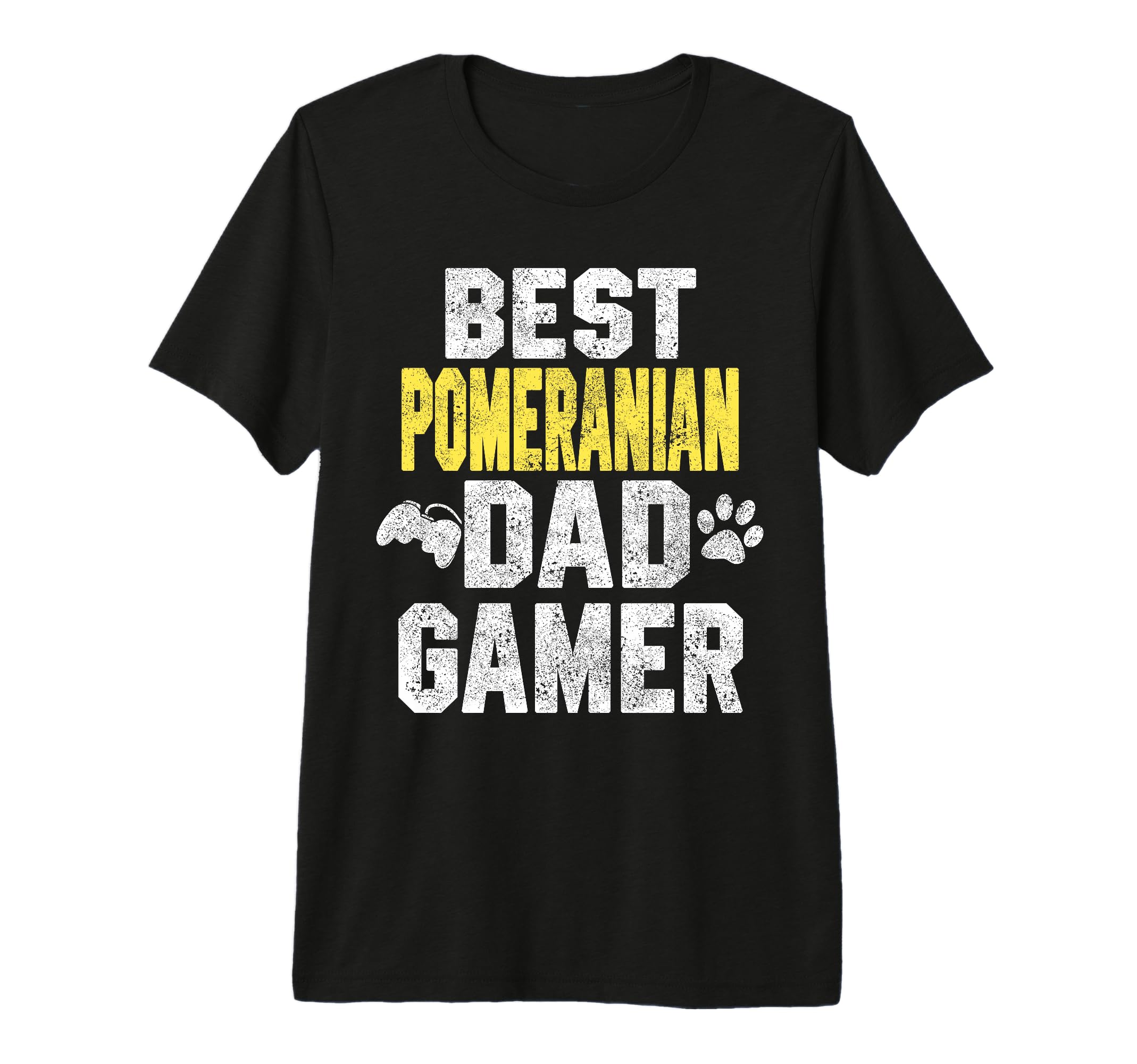 Best Pomeranian Dad Gamer Funny Dog T-Shirt - Novelty Apparel for Adults - T-Shirt, Sweatshirt, Hoodie