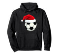 Soccer Player Santa Hat Funny Sports Hoodie - Custom Art Print for Adults - T-Shirt, Sweatshirt, Hoodie