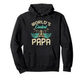 Worlds Coolest Papa Motorcycle Fathers Hoodie - Streetwear Style Men Women - T-Shirt, Sweatshirt, Hoodie