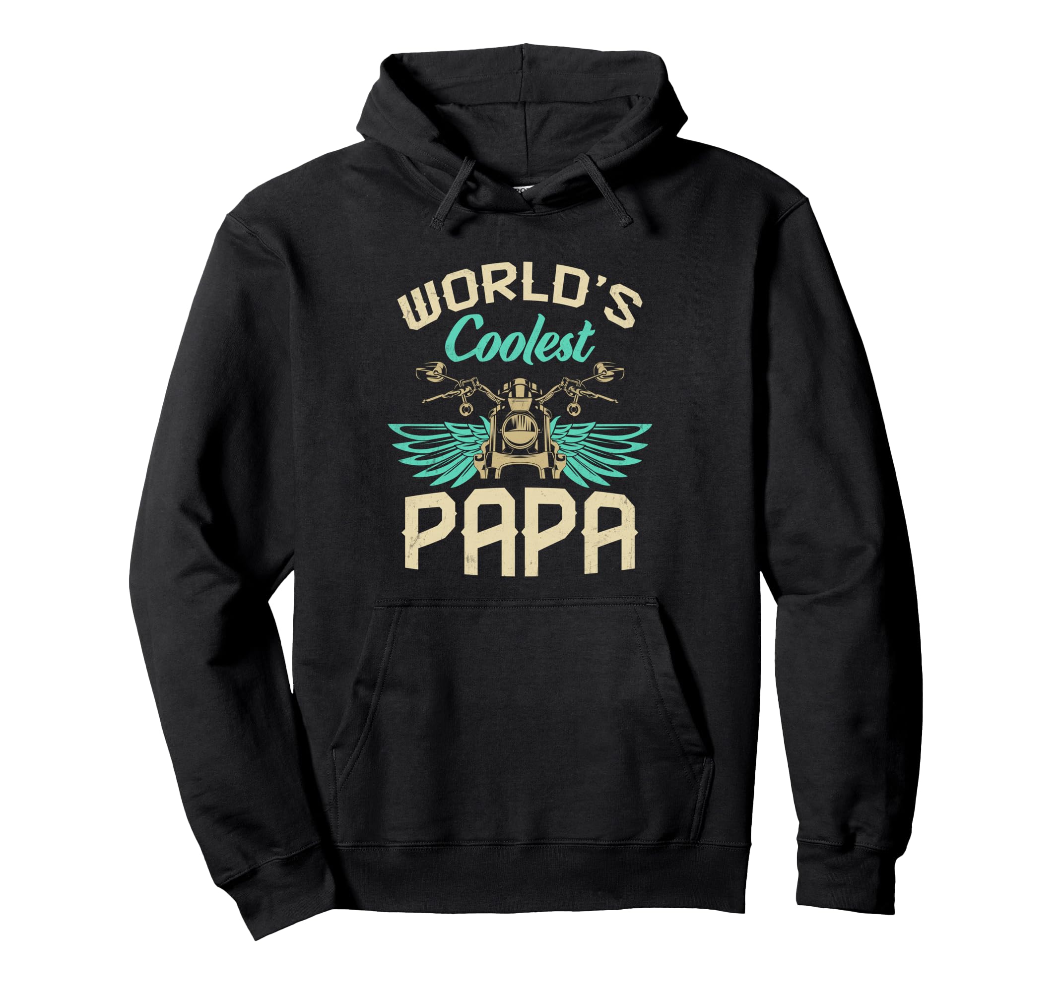 Worlds Coolest Papa Motorcycle Fathers Hoodie - Streetwear Style Men Women - T-Shirt, Sweatshirt, Hoodie