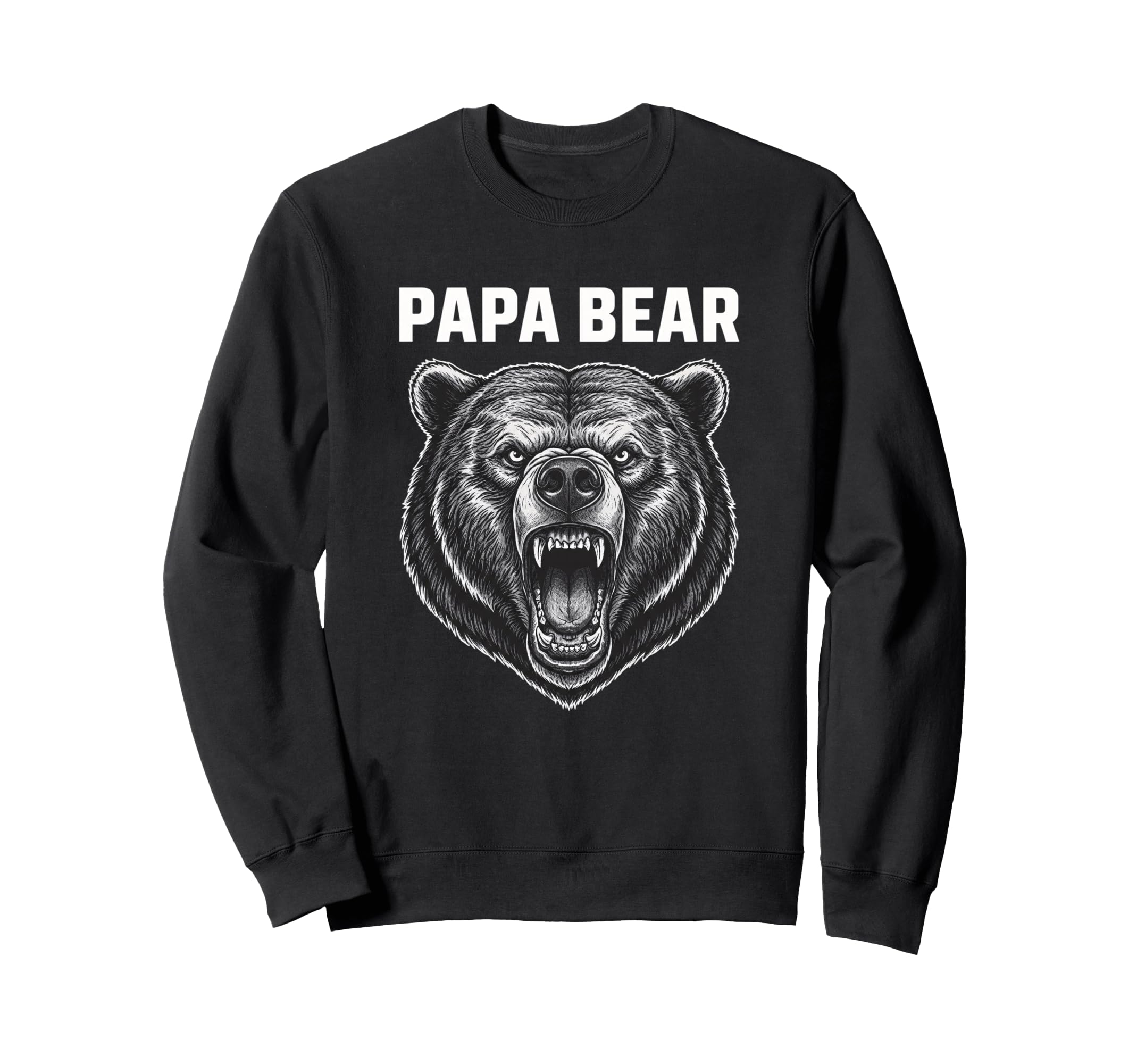 Dad Papa Bear Roaring Bear Fathers Day Sweatshirt - Graphic Print Unisex - T-Shirt, Sweatshirt, Hoodie