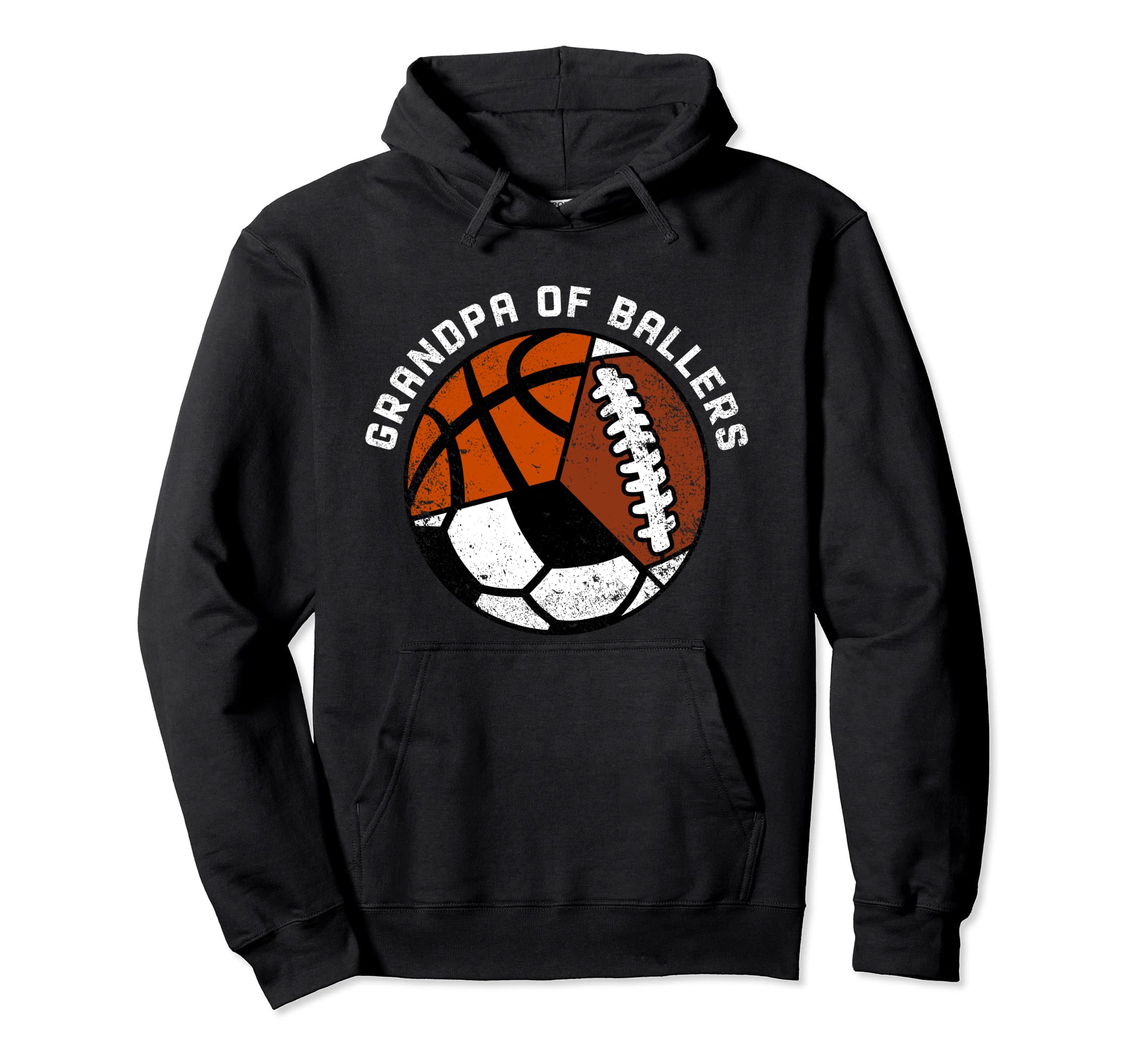 Grandpa Ballers Funny Football Soccer Hoodie - Aesthetic Graphic Men Women - T-Shirt, Sweatshirt, Hoodie