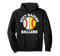 Busy Raising Ballers Funny Baseball Hoodie - Minimalist Print Unisex - T-Shirt, Sweatshirt, Hoodie