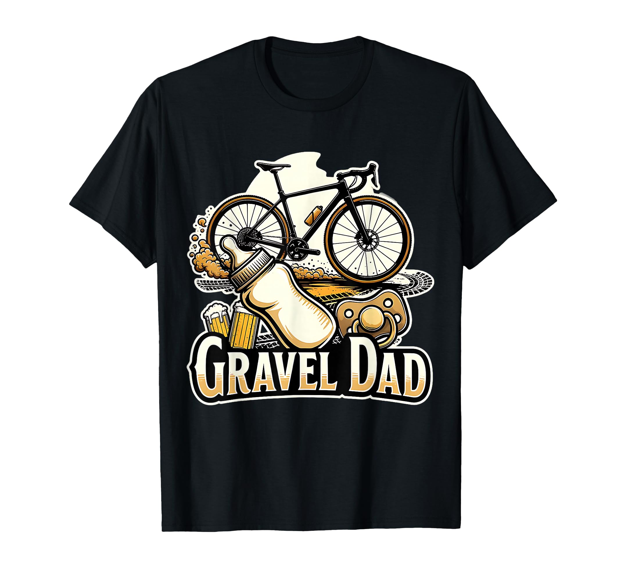 Gravel Dad Funny Bike Dad T-Shirt - Minimalist Print Unisex - T-Shirt, Sweatshirt, Hoodie