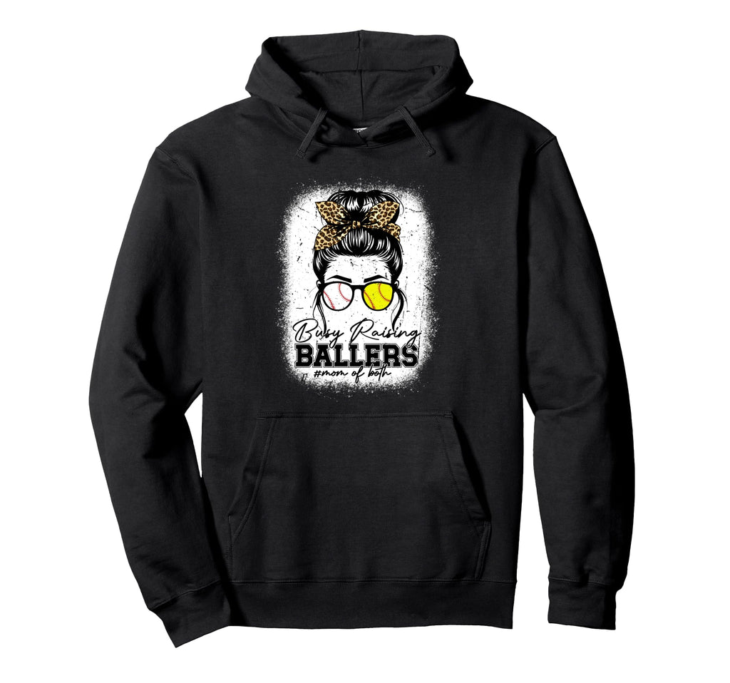 Busy Raising Ballers Baseball Softball Hoodie - Custom Art Print Men Women - T-Shirt, Sweatshirt, Hoodie