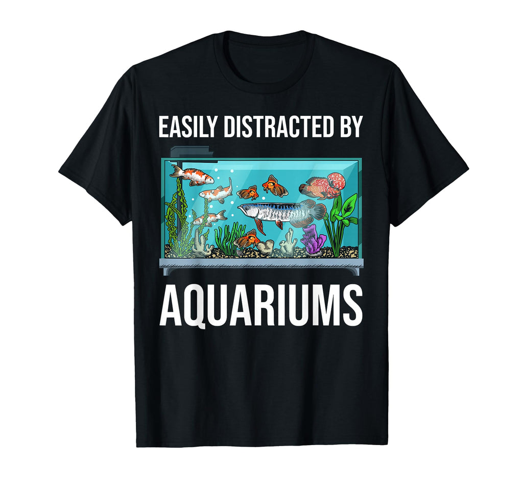 Aquarium Art Fish Keeper Coral Fish Tank T-Shirt - Minimalist Print Unisex - T-Shirt, Sweatshirt, Hoodie