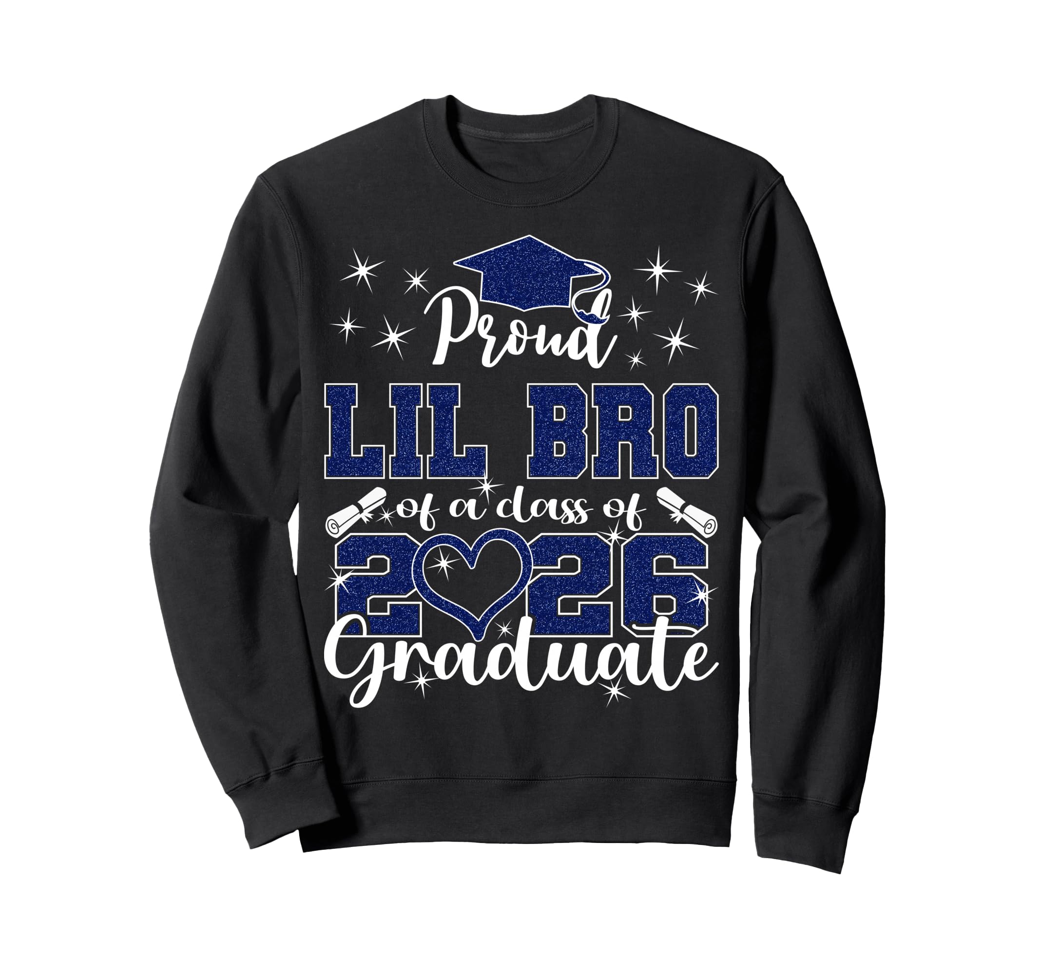 Super Proud Lil Bro 2026 Graduate Sweatshirt - Unique Graphic Men Women - T-Shirt, Sweatshirt, Hoodie