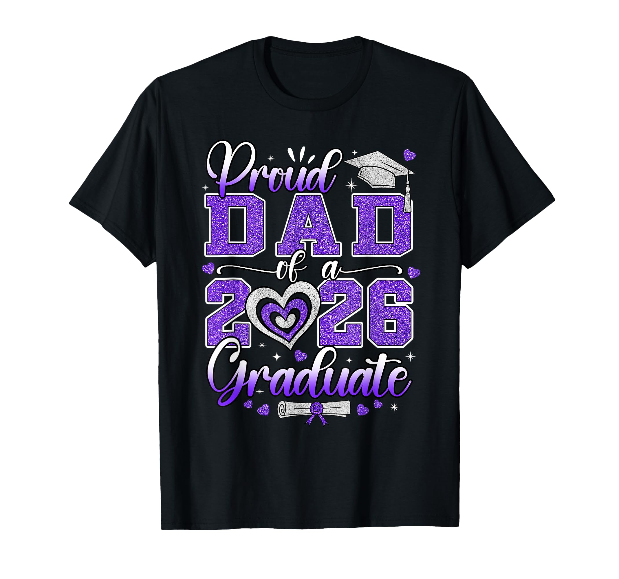 Proud Dad Class 2026 Graduate Senior T-Shirt - Minimalist Print Men Women - T-Shirt, Sweatshirt, Hoodie