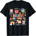 Groovy Test Day Teacher I Believe in You Testing - Adult & Kids T-Shirts, Sweatshirts & Hoodies apparel design preview 1