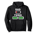 Dad Twins Battery Running Low But Not Hoodie - Novelty Apparel for Adults - T-Shirt, Sweatshirt, Hoodie