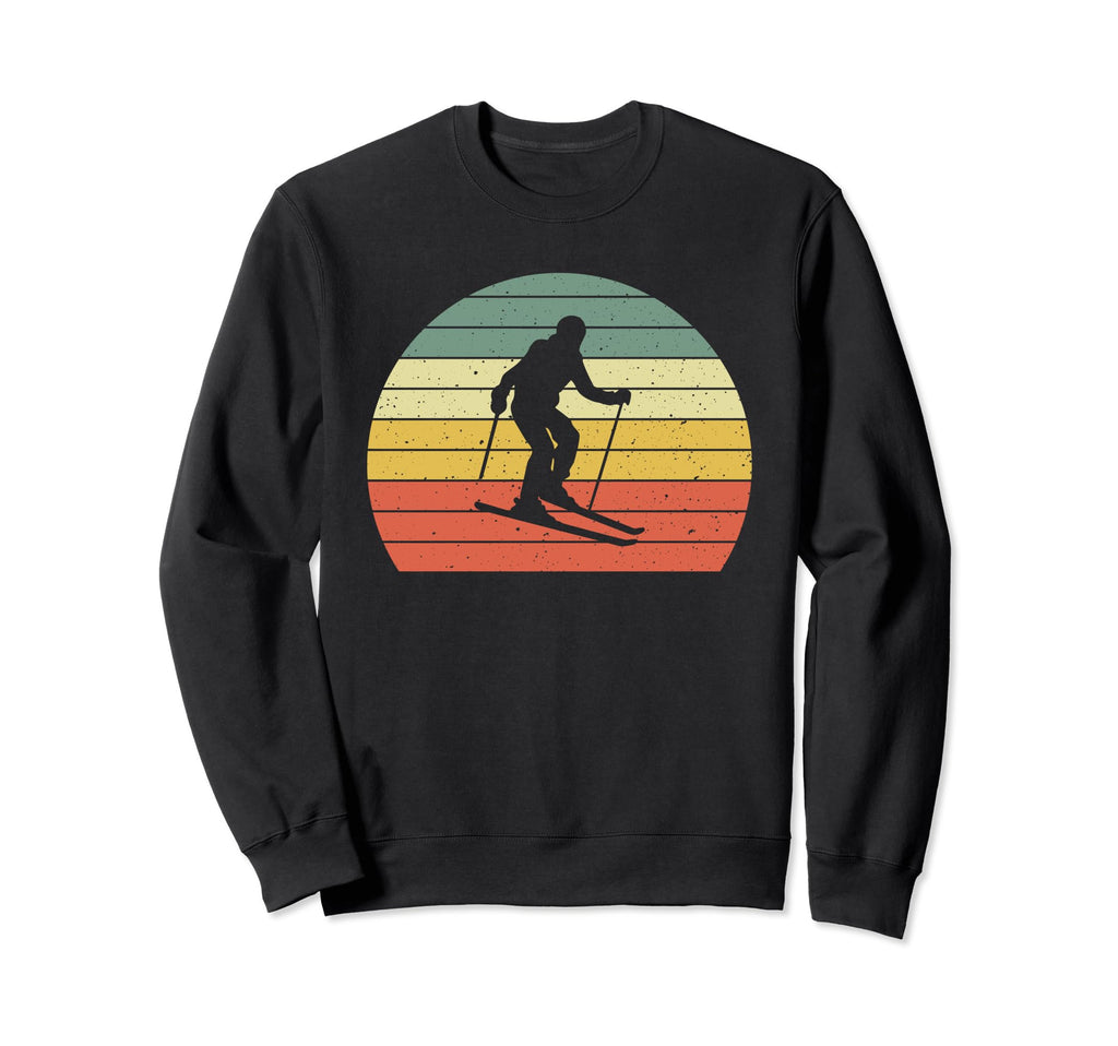 Ski Sunset Skier Skiing Dad Ski Sweatshirt - Trendy Graphic Men Women - T-Shirt, Sweatshirt, Hoodie