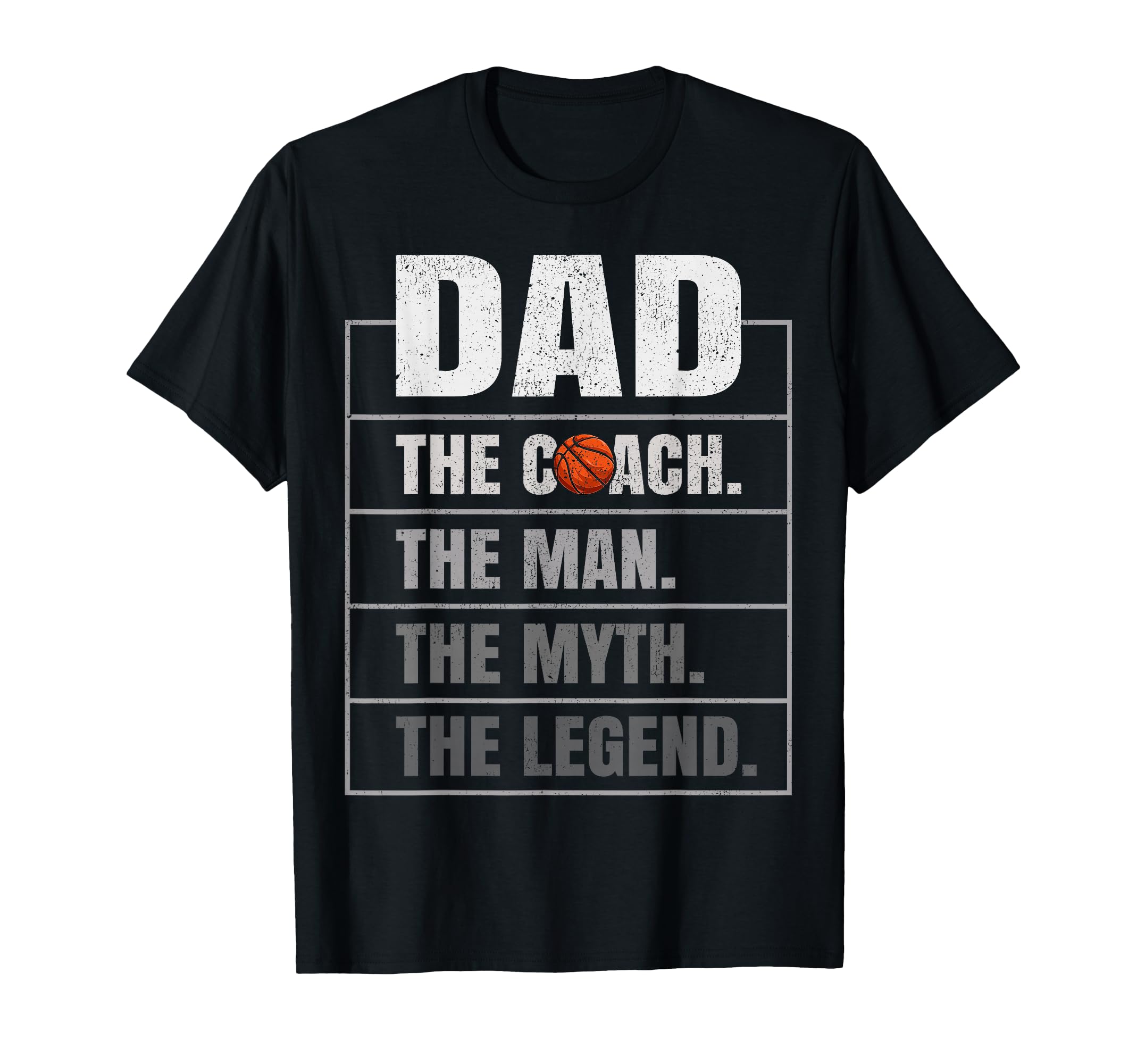 Basketball Coach Dad Myth Legend T-Shirt - Trendy Graphic Unisex - T-Shirt, Sweatshirt, Hoodie