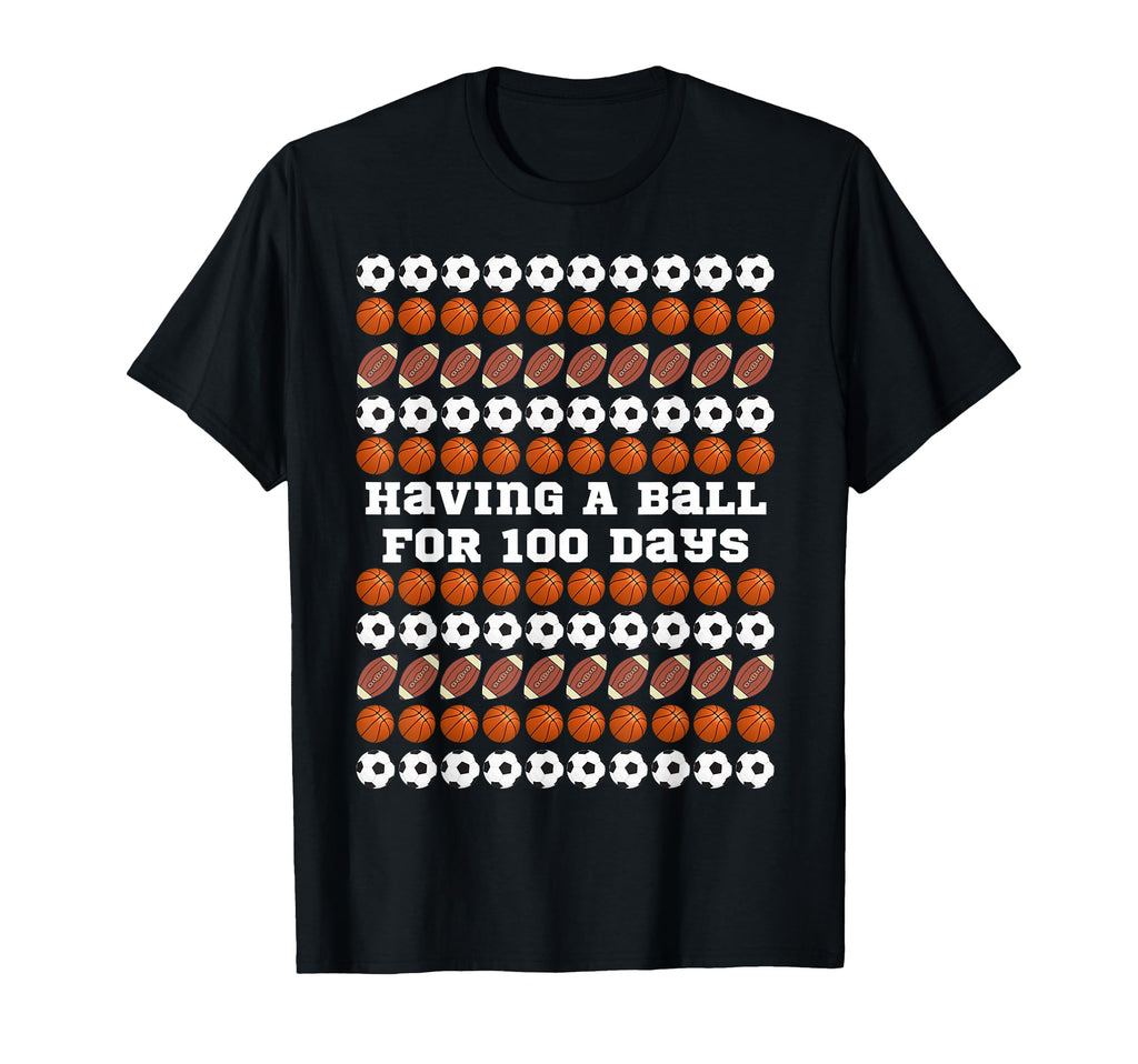 100 Days School Soccer Basketball Football T-Shirt - Trendy Graphic Unisex - T-Shirt, Sweatshirt, Hoodie