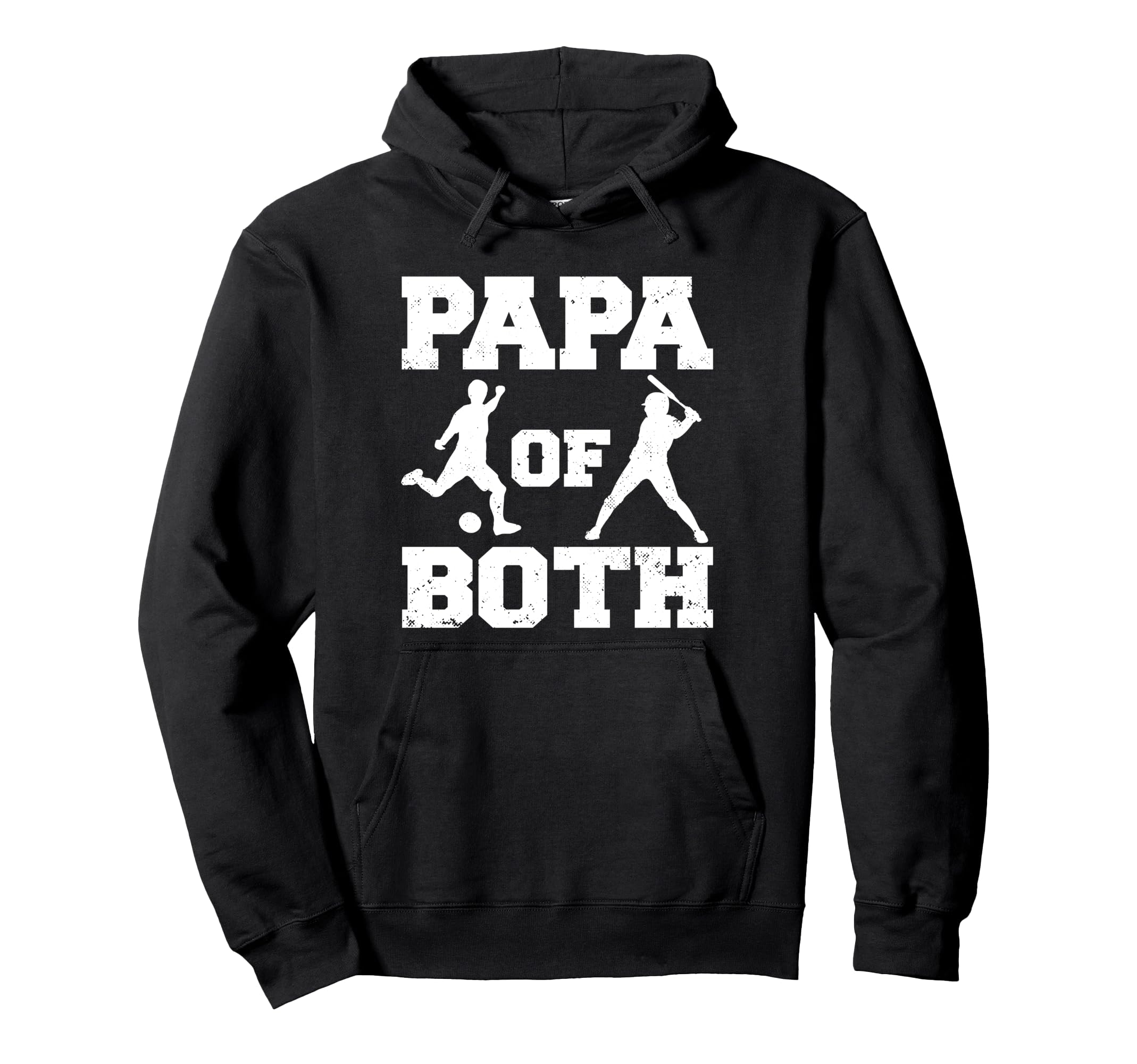 Papa Both Funny Soccer Baseball Papa Hoodie - Trendy Graphic Men Women - T-Shirt, Sweatshirt, Hoodie