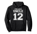 Number 12 Custom Proud Soccer Futbol Hoodie - Minimalist Print Men Women - T-Shirt, Sweatshirt, Hoodie