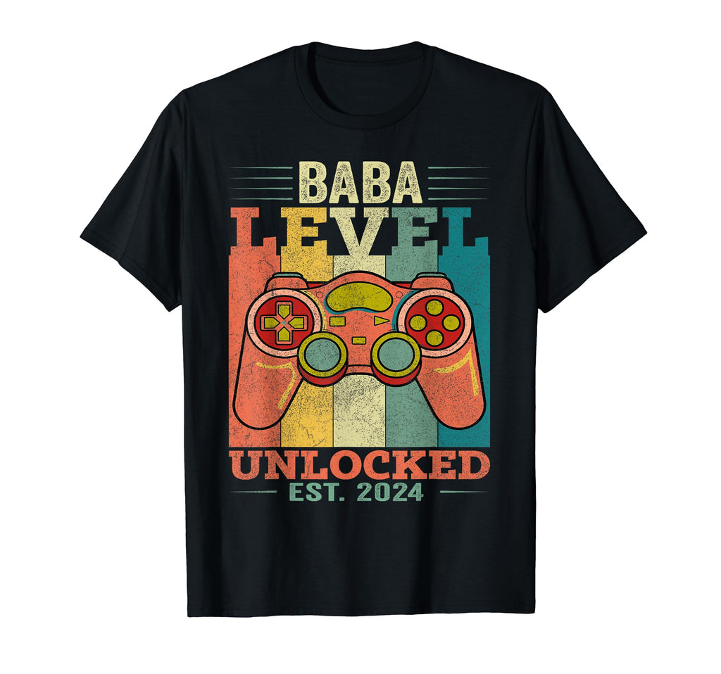 Dad Level Unlocked Gaming Gamer Dad T-Shirt - Minimalist Print Unisex - T-Shirt, Sweatshirt, Hoodie