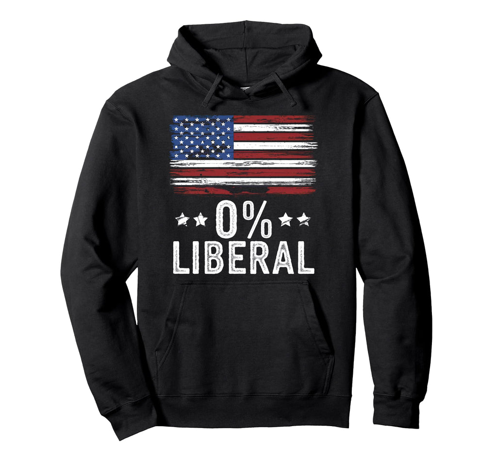 0 Liberal Zero Percent Anti Liberal Hoodie - Aesthetic Graphic Unisex - T-Shirt, Sweatshirt, Hoodie